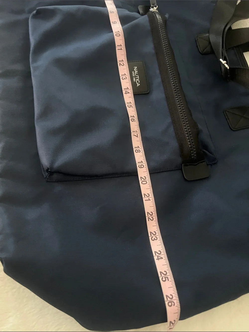 Nautica unisex Navy Blue Travel Duffel with Black Straps never used
